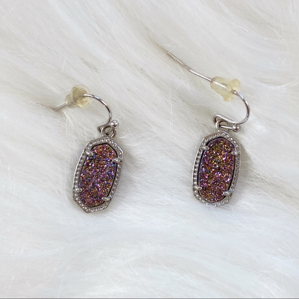 Kendra Scott Lee Drop Pink Drusy Earrings
